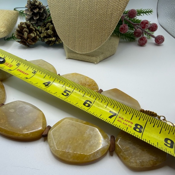 Chico’s Quartz Elegant Yellow Stone Necklace Timeless - Picture 12 of 17